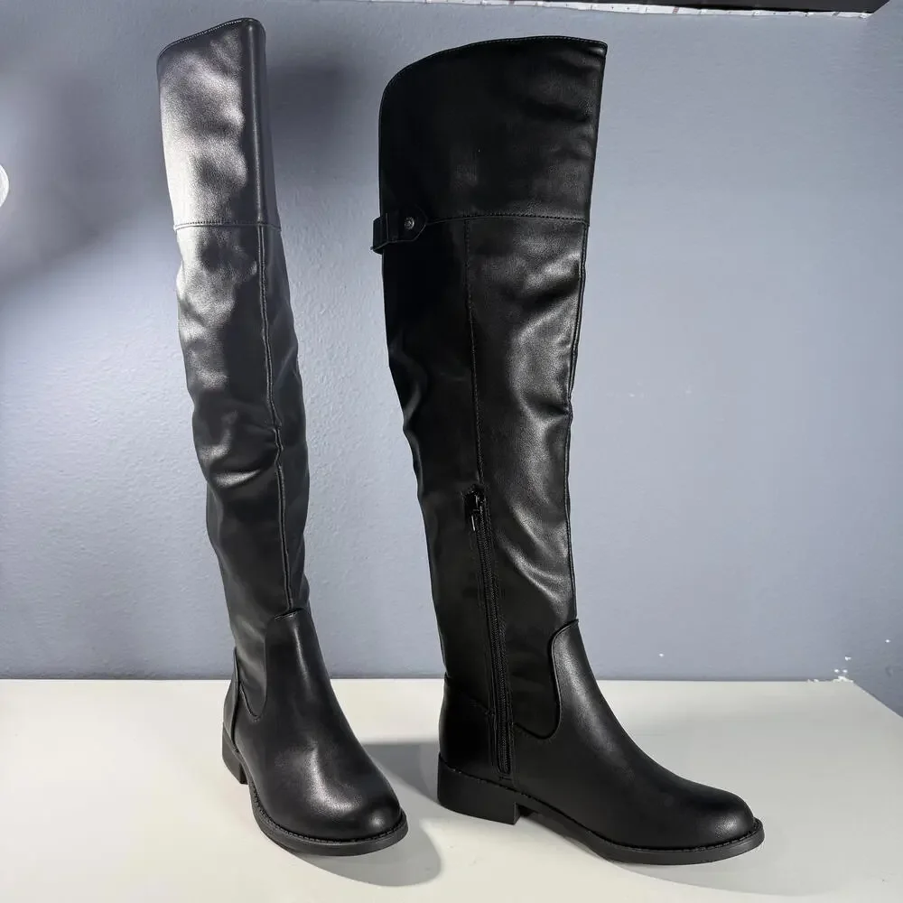 Sun + Stone Black Women's Knee-High Boots Size 5